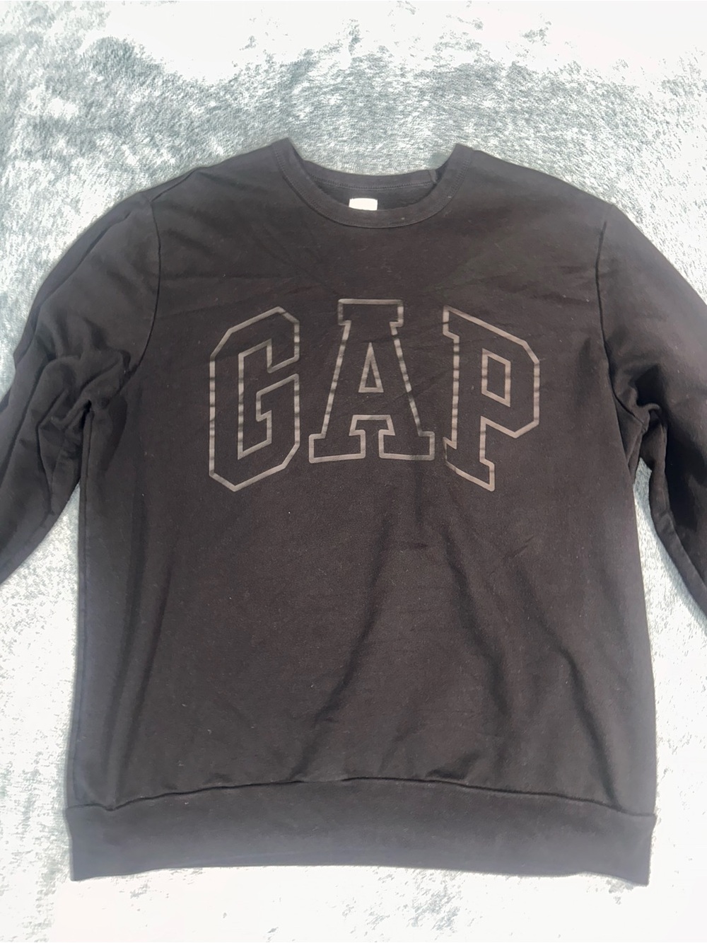 GAP Black Tonal Logo Crewneck Sweatshirt